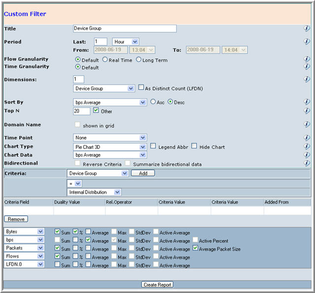 Filter Template Window